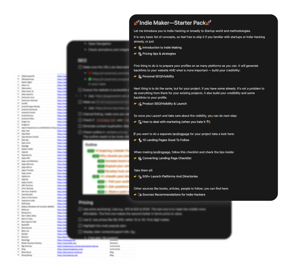 Persite indie maker starterpack